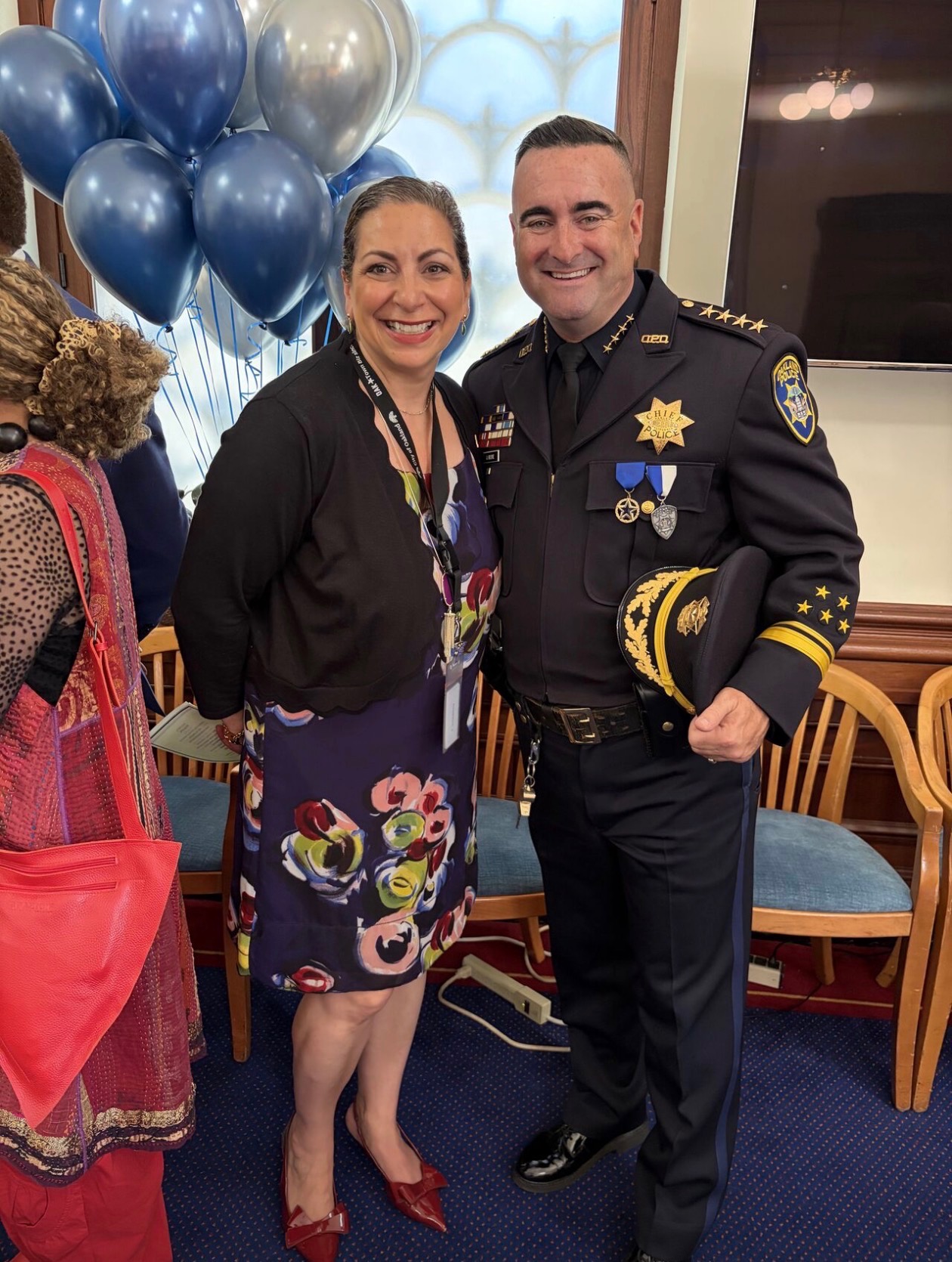Kim Bardakian with the Oakland Chief of Police