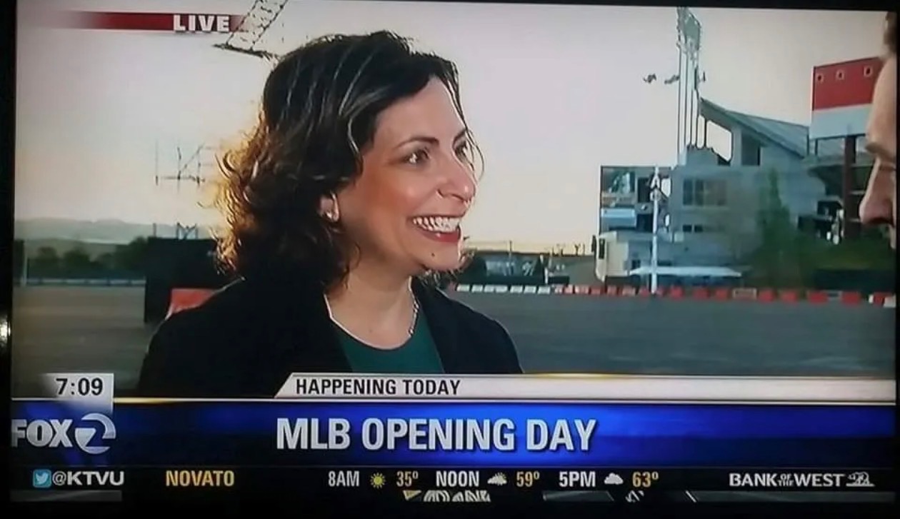 Kim Bardakian live on KTVU Fox 2 for MLB Opening Day